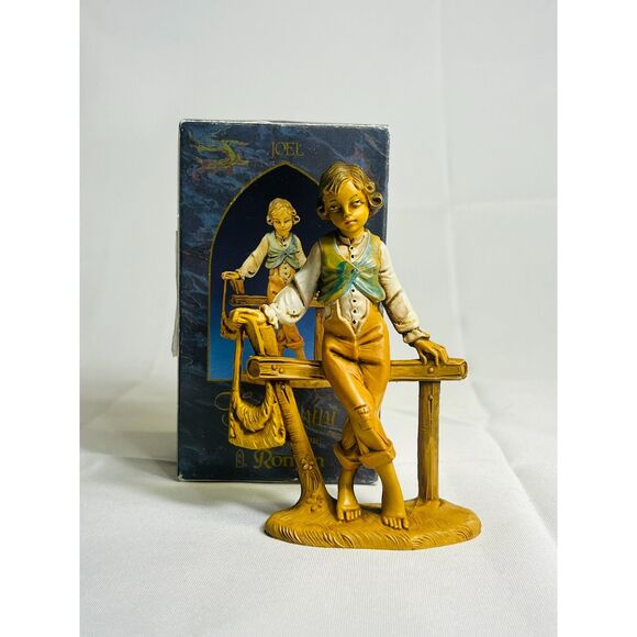 Fontanini Joel Leaning on Fence Box 5" Scale Nativity Depose Italy 1983 - Picture 1 of 6